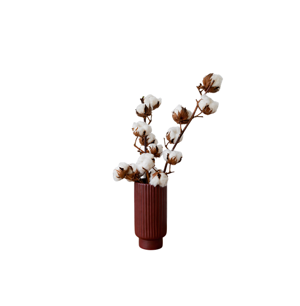 Ribbed Ceramic Vase Thumbnail